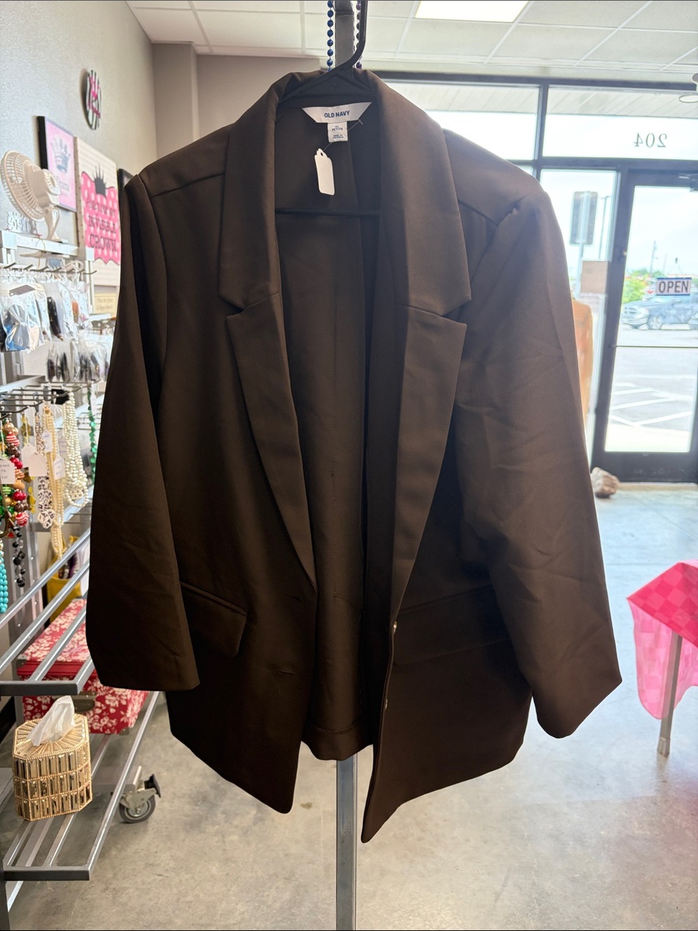 Old Navy Women's Black Open-Front Blazer